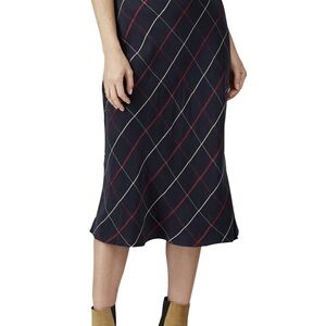 Club Monaco Plaid Bias Skirt